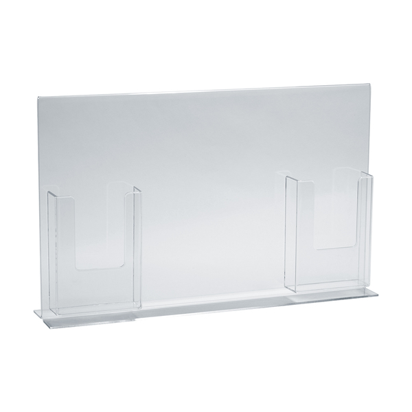 Azar Displays Double-Foot Sign Holder w/ 2 Trifold Pockets OverallSize:18"Wx11"H, PK2 252058
